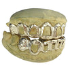 10K Gold Diamond Cut Diamond Dust Dust Open Face Custom Grillz