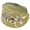 10K Gold Diamond Cut Diamond Dust Dust Open Face Custom Grillz