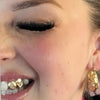 10K Gold Double Cap Heart Cutout & Open Face Tooth Custom Grillz