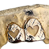 10K Gold Double Heart Cutouts Diamond Cut Custom Grillz
