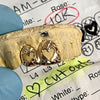 10K Gold Double Heart Cutouts Diamond Cut Custom Grillz