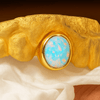 10K Gold w/ Opal Gem Single Cap Custom Grillz (Choose Any Tooth)
