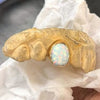 10K Gold w/ Opal Gem Single Cap Custom Grillz (Choose Any Tooth)