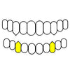 10K Two Bottom Teeth 10K Gold or 14K Gold Vampire Fang Canine Teeth Custom Grillz