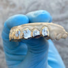 10K White Gold Starburst Cut Custom Grillz