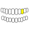 11 Real 10K Solid Gold Open Face Single Cap Grillz (Choose Any Tooth)