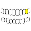 12 Real 10K Solid Gold Open Face Single Cap Grillz (Choose Any Tooth)