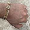 13MM Paperclip Iced Bracelet Gold Finish 10MM or 13MM Thick x 8.5" Inch