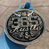 14K Gold Finish "365 Hustle" Jumbo Pendant Iced Medallion