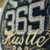 14K Gold Finish "365 Hustle" Jumbo Pendant Iced Medallion