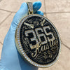 14K Gold Finish "365 Hustle" Jumbo Pendant Iced Medallion