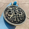 14K Gold Finish "365 Hustle" Jumbo Pendant Iced Medallion