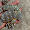 14k Gold Finish "Get Money 1st" Cash Fist Jumbo Pendant