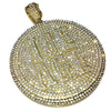 14K Gold Finish Huge Ice Age Medallion Iced Flooded Out Pendant