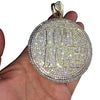 14K Gold Finish Huge Ice Age Medallion Iced Flooded Out Pendant