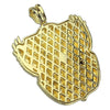 14K Gold Finish Huge "Paid" Badge Hip Hop Pendant