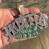 14K Gold Finish "Hustla" Big Cash Money Big Hip Hop Pendant