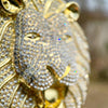14k Gold Finish Lion Head Iced Huge Jumbo Hip Hop Pendant