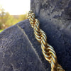 14K Gold Finish Rope Chain Necklace 10mm x 18"