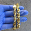 14K Gold Finish Rope Chain Necklace 10mm x 20"