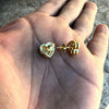 14k Gold Pated 925 Sterling Silver Heart Earrings Iced 0.65ct Moissanite Flooded Out Pass Diamond Tester