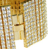 14K Gold Plated 12 Row Pharaoh Bracelet 9.25"