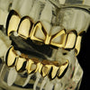 14k Gold Plated 2-Open Face Bow Tie Fang Grillz Set