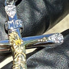 14k Gold Plated 2-Tone 925 Sterling Silver Cross Crucifix Pendant Iced CZ