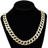 14K Gold Plated 24" x 15MM Cuban Link Chain Necklace