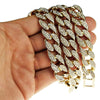 14K Gold Plated 24" x 15MM Cuban Link Chain Necklace