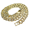 14K Gold Plated 24" x 15MM Cuban Link Chain Necklace