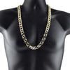 14K Gold Plated 30" Cuban Link Iced Chain Necklace