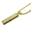 14K Gold Plated 30"x11 Herringbone Chain $100 Dollar Bill Pendant Necklace