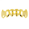 14K Gold Plated 4 Full Open Bottom Vampire Fangs Grillz