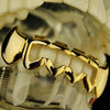 14K Gold Plated 4 Full Open Bottom Vampire Fangs Grillz