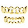 14k Gold Plated 4 Full Open Face Grillz Set