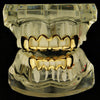 14k Gold Plated 4 Full Open Face Grillz Set