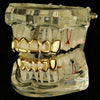 14k Gold Plated 4 Full Open Face Grillz Set