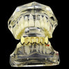 14K Gold Plated 4 Open Face Bottom Teeth Fang Grillz