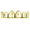 14K Gold Plated 4 Open Face Top Teeth Grillz