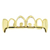 14K Gold Plated 4 Open Face Top Teeth Vampire Fangs Grillz