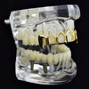 14K Gold Plated 4 Open Face Top Teeth Vampire Fangs Grillz