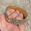 14k Gold Plated 4-Row Pharaoh Bracelet 8"