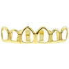 14K Gold Plated 6 Open Face Top Teeth Grillz