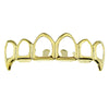 14K Gold Plated 6 Open Face Top Vampire Fangs Grillz