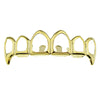 14K Gold Plated 6 Open Face Top Vampire Fangs Grillz