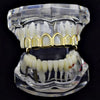 14K Gold Plated 6 Open Face Top Vampire Fangs Grillz