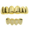 14K Gold Plated 6 Top 4 Bottom Plain Grillz Set