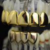 14K Gold Plated 6 Top 4 Bottom Plain Grillz Set