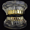 14K Gold Plated 6 Top 4 Bottom Plain Grillz Set